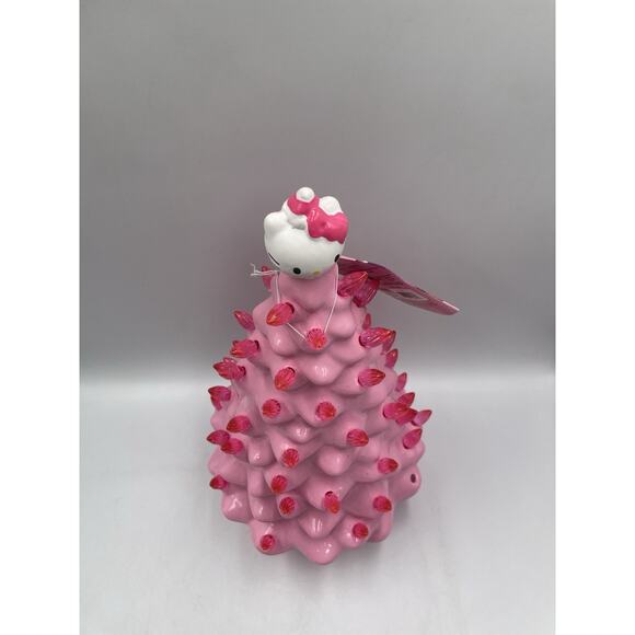 New Hello Kitty Ceramic Christmas Tree with Lights PINK 12” Light-Up Large - Picture 2 of 8